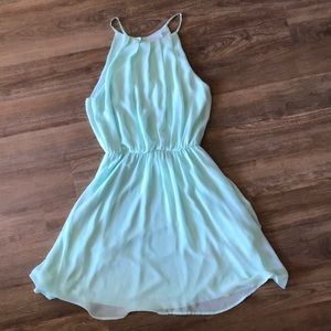 fully lined seafoam bluson skater dress {lush}